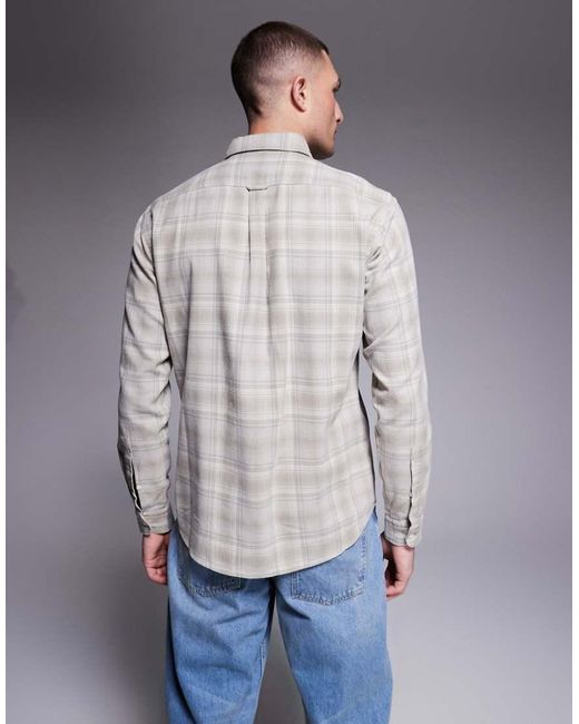 Boss Gray Rickert Checked Shirt for men