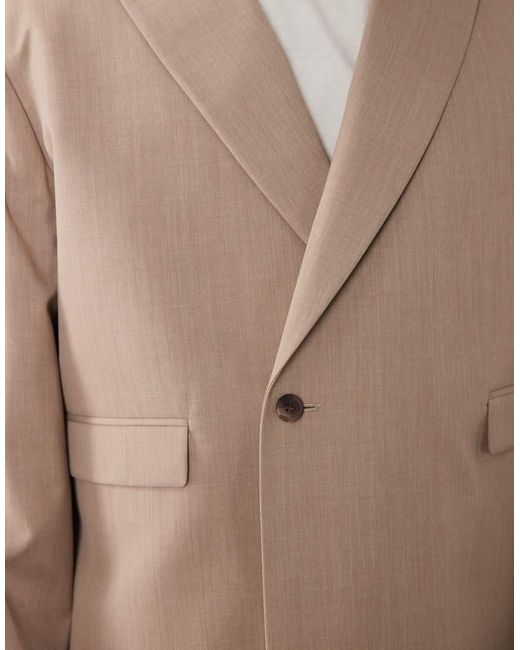 ASOS Natural Boxy Wrap Suit Jacket for men