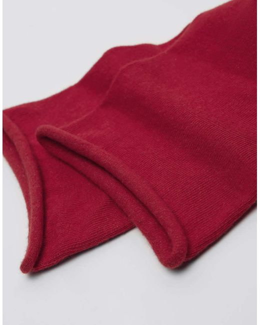 Calzedonia Red Non-Elastic Ankle Socks