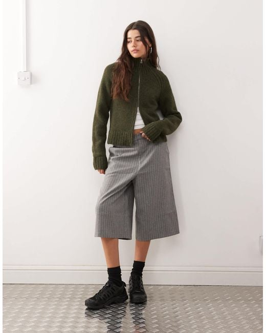 Weekday Multicolor – strickjacke aus flauschigem wollmix