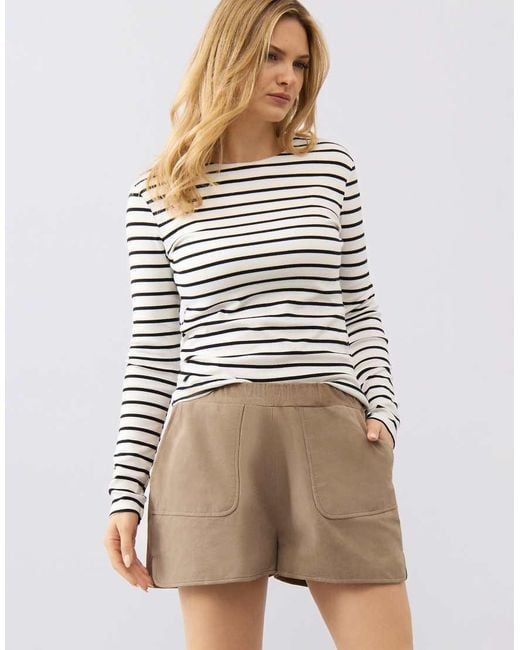 Bolongaro Trevor Natural Real Suede Tracie Short
