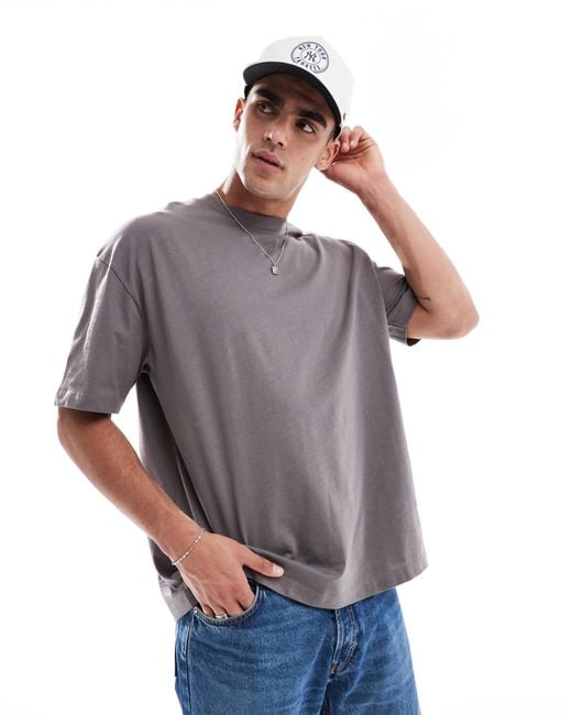 ASOS Gray Essentials Oversized T-shirt for men