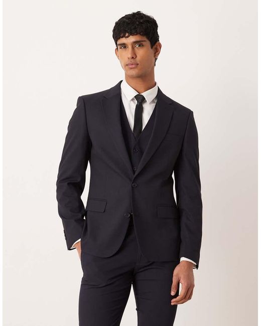 ASOS Skinny Colbert in het Blue voor heren
