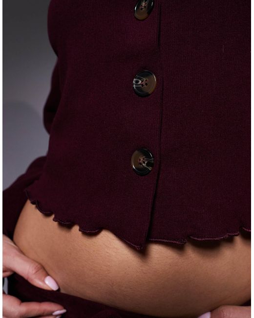 River Island Purple – loungewear-set aus jersey