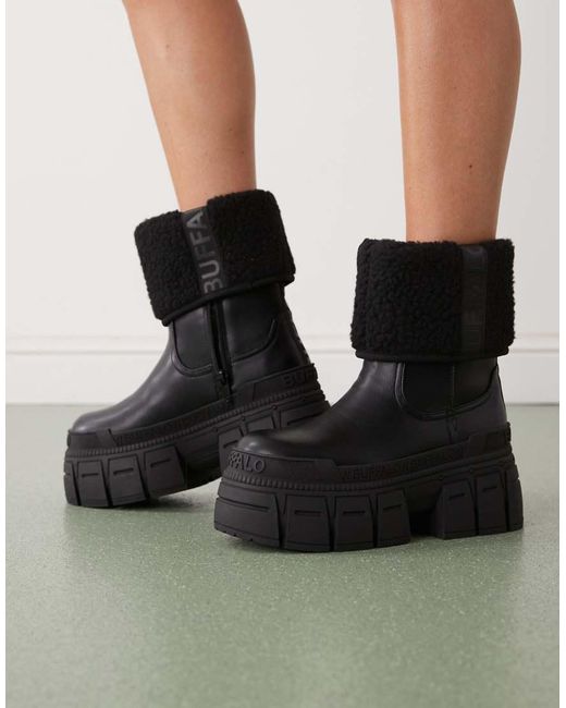 Buffalo Black Gospher Fold Boot