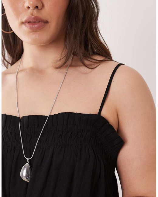 Nobody's Child Black Ruched Detail Linen Rich Cami Top Co-ord