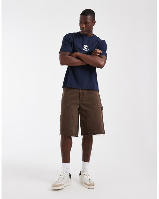 Timberland Blue Print Stack Logo Short-Sleeve Tee for men