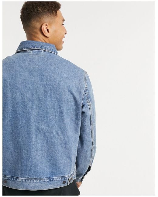 Levi s Mechanic s Trucker Zip Front Denim Jacket in Blue for Men Lyst UK