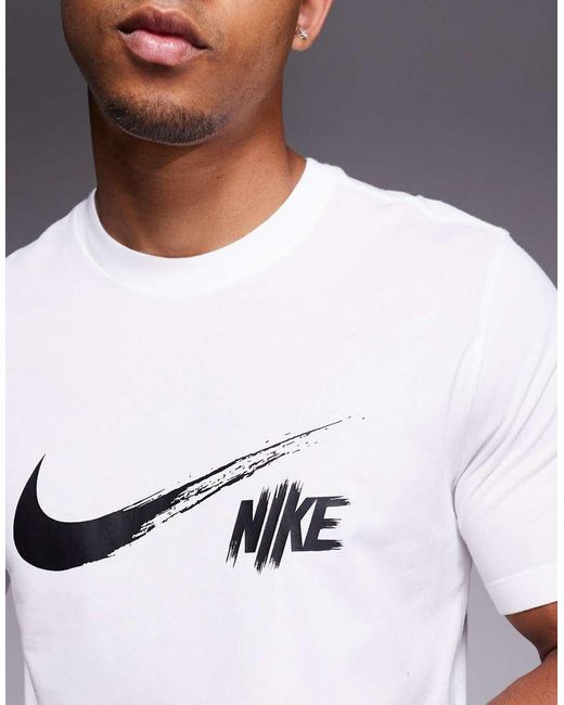 Camiseta Blanca Con Logo Dri-Fit De Nike de hombre de color White
