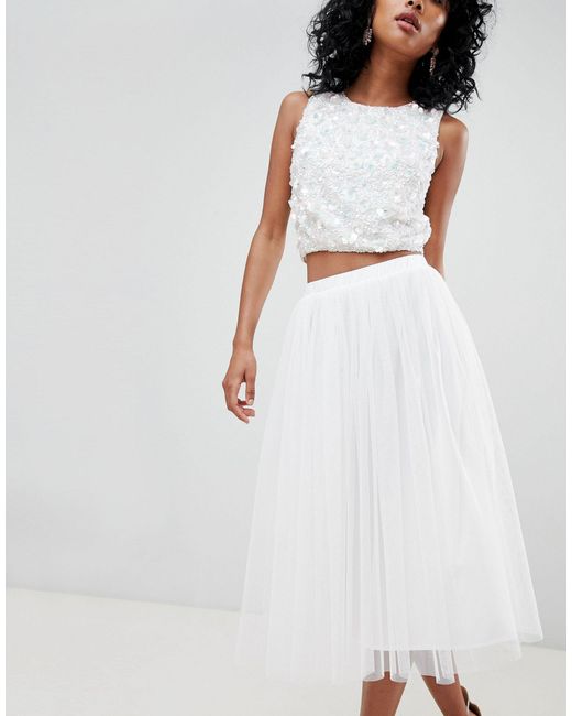 tulle skirt white