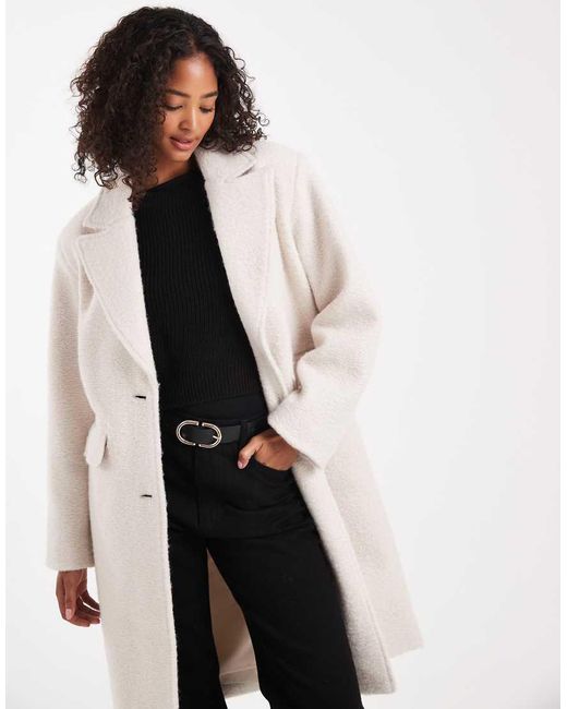 ONLY Natural Brushed Overcoat
