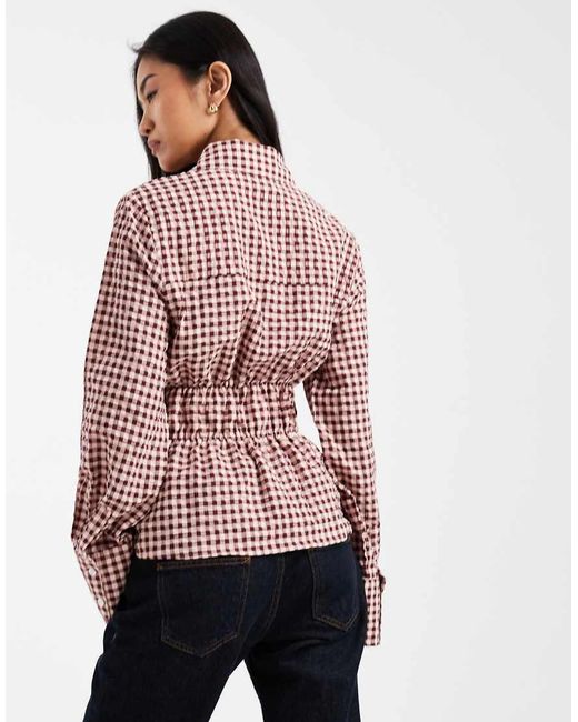 ASOS Shirred Fitted Shirt