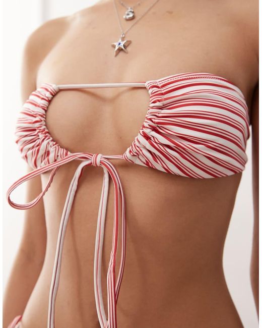 Weekday Red Multiway Bikini Top