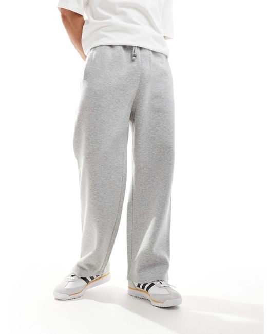 Pull&Bear Gray Heavyweight Wide Leg joggers for men