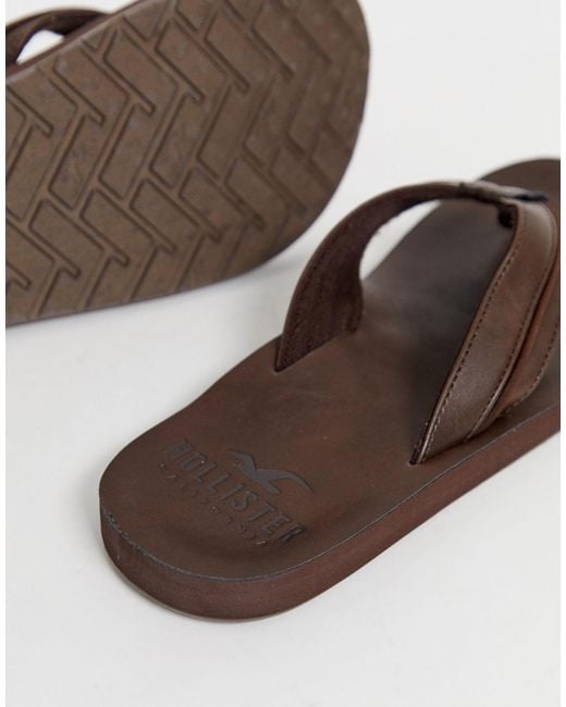 Hollister leather flip flops new arrivals
