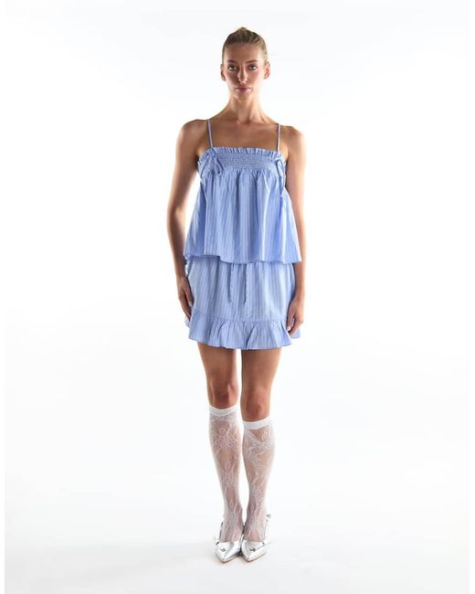 Collective The Label Blue Swing Top With Ties