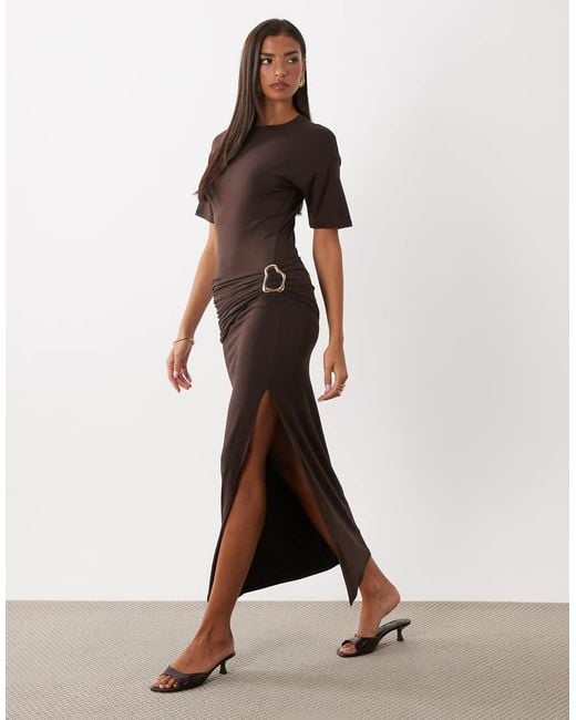 ASOS White Wrap Waist Maxi Dress