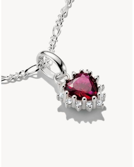 Thomas Sabo White Charm Pendant True Romance Red Heart Connect