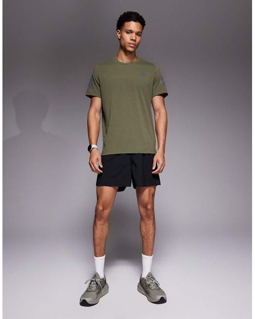 Adidas Originals Gray Adidas Running Adi365 T-shirt With Reflective Stripes for men
