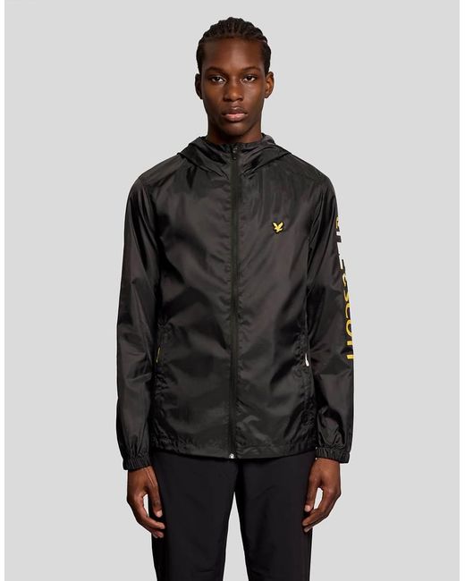 Lyle & Scott Black Light Jackets Sleeve Branded Jacket for men