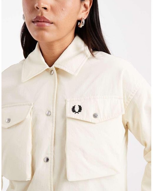 Fred Perry White Padded Overshirt