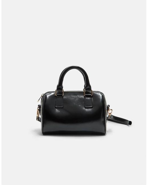 Stradivarius Black Mini Crossbody Bowling Bag