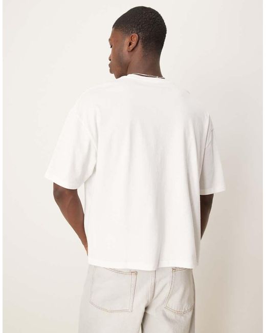 ASOS White Boxy Oversized T-shirt With New York Embroidery for men