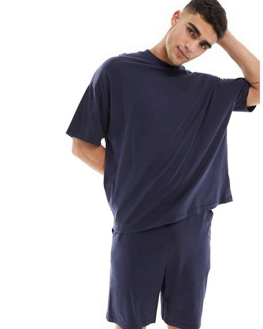 ASOS Blue Oversized Pyjama Set for men
