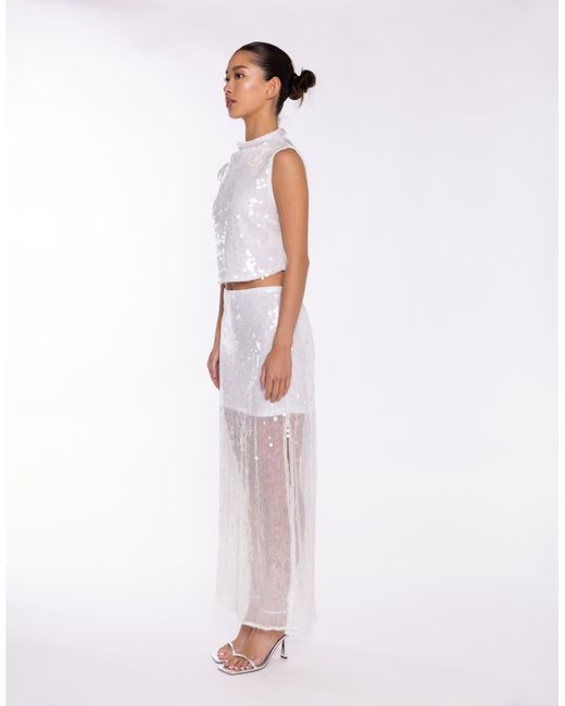 Glamorous Pink Side-Split Midaxi-Skirt