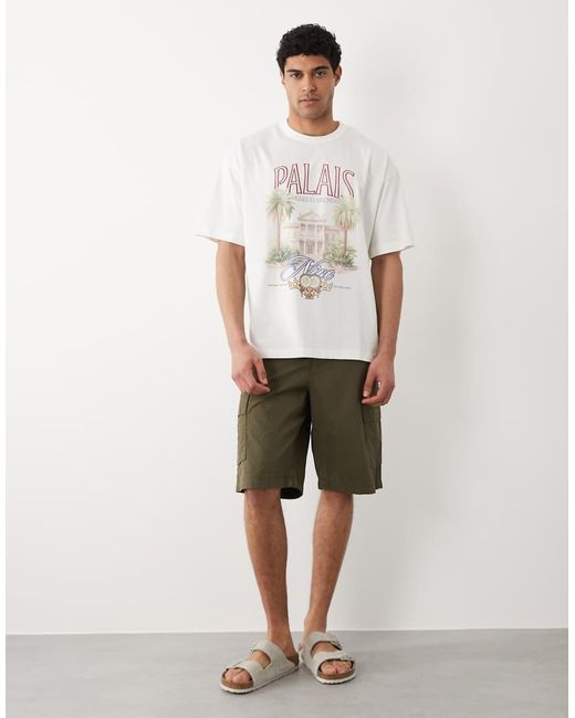 Jack & Jones White Cargo Short for men