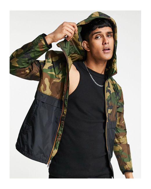 Polo Ralph Lauren Nylon Belport Player Logo Camo Hooded Rain Jacket in Green for Men | Lyst