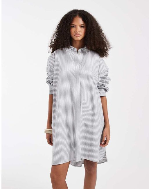 & Other Stories White Cotton Shirt Dress