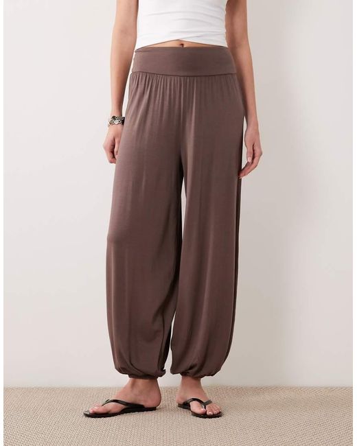 ASOS Gray Lightweight Jersey Balloon Leg Trouser