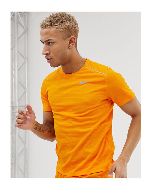 Resultaat Chemie Wind Nike Dry Miler T-shirt in Orange for Men | Lyst
