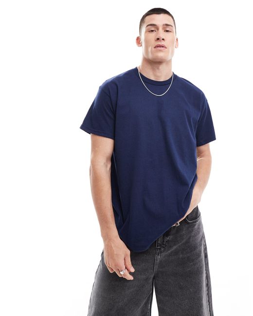 ASOS Blue Relaxed T-shirt With Back Print for men