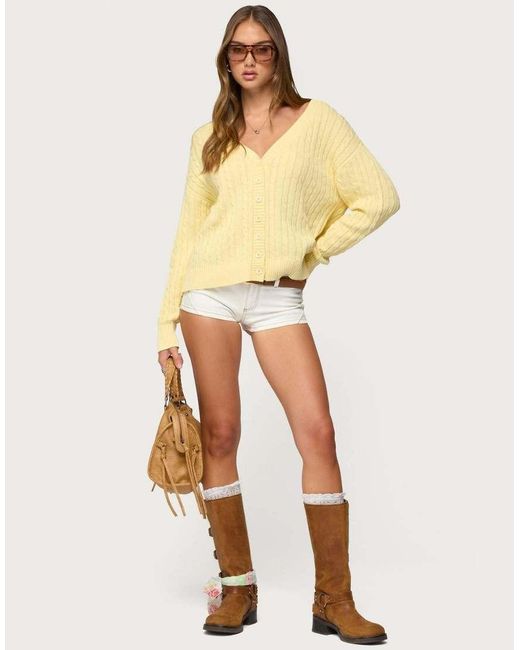 Kaz Striped Knit V Neck Cardigan