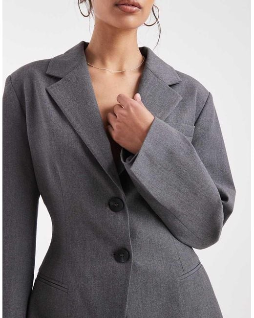 ASOS Gray Cinch Blazer