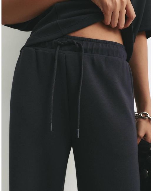 Pull&Bear Black Wide-leg Sweatpants