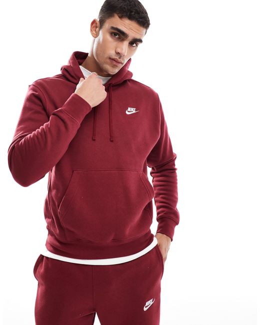 Nike Red Club Hoodie for men