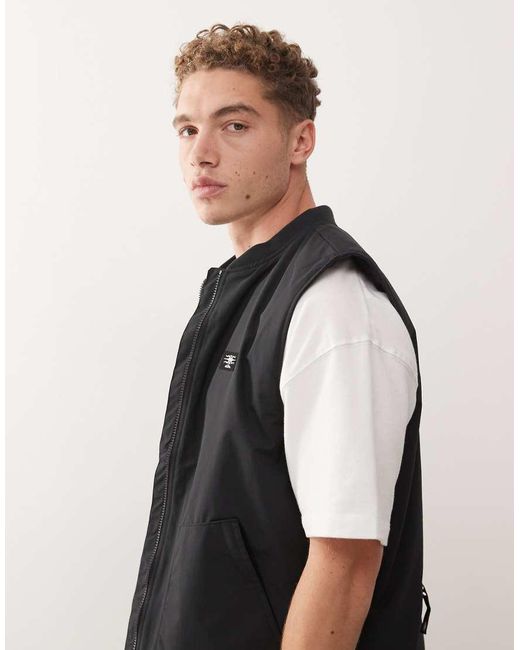 Quiksilver Black Wasted Gilet Snow Jacket for men