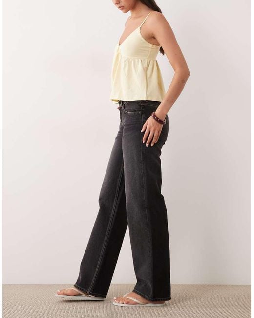 Cotton On Black Low Rise Straight Jean