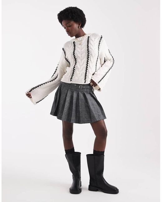ONLY Gray Cable Knit Jumper