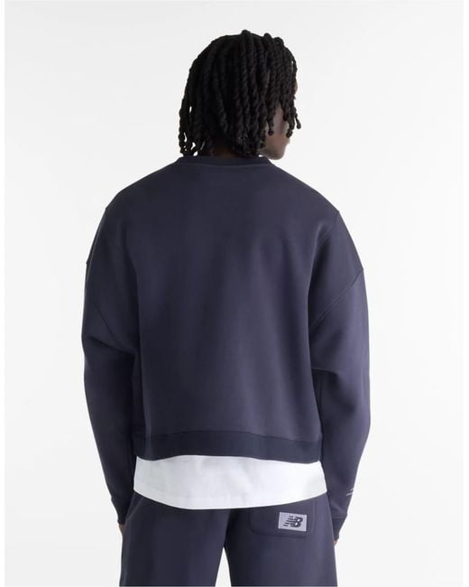 New Balance Blue Athletics Crafted Fleece Crew for men