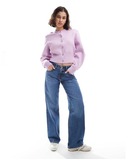 ASOS Purple – strukturierter cardigan