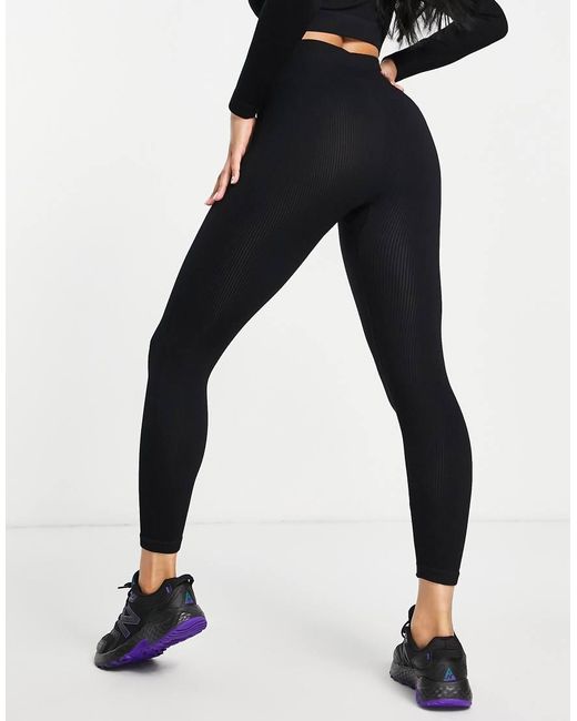 HIIT White Seamless Rib legging