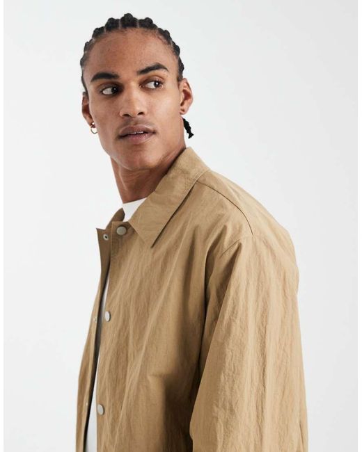 ASOS Natural Lightweight Nylon Jacket for men