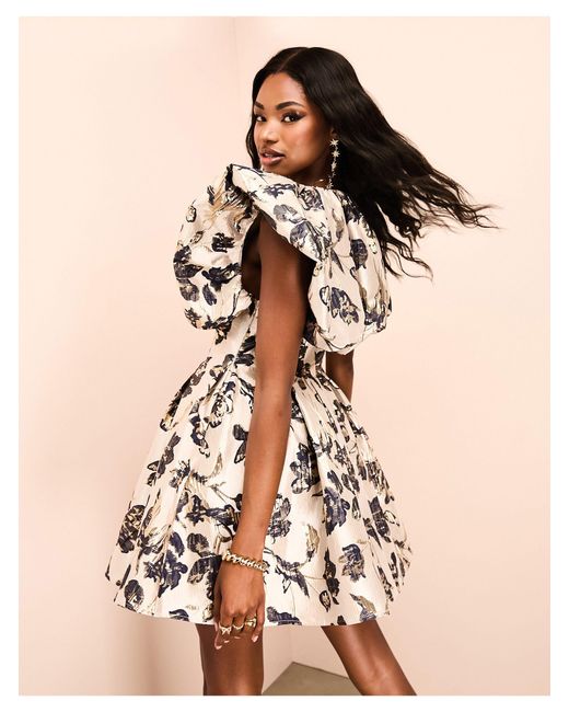 Floral plunge dress hot sale