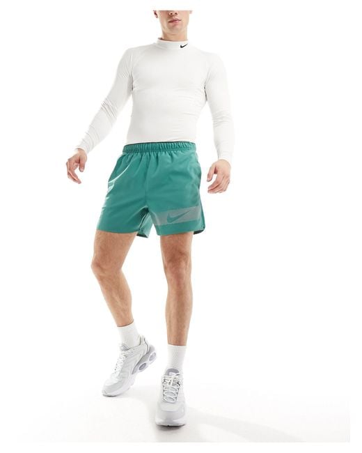 Nike White Dri-fit Challenger Flash 5in Shorts for men