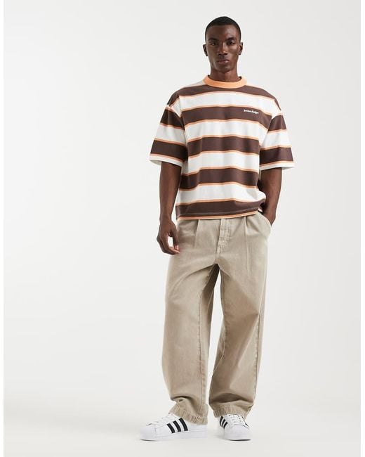 ASOS Natural Heavyweight Boxy Oversized T-Shirt for men