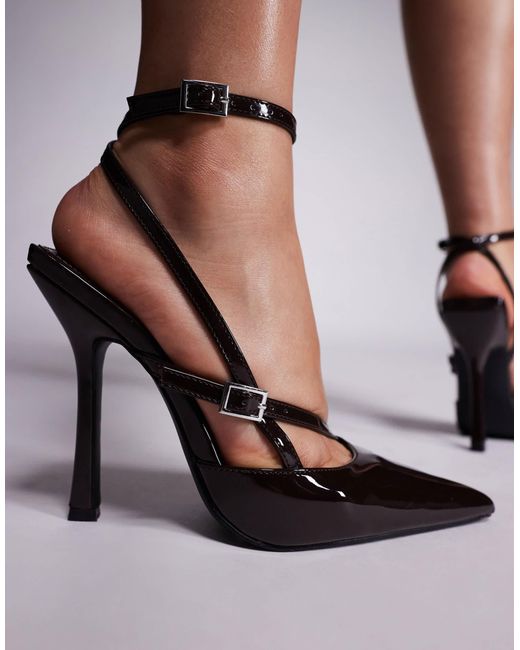 Public Desire Multicolor Idol Pointed Toe Heeled Shoes